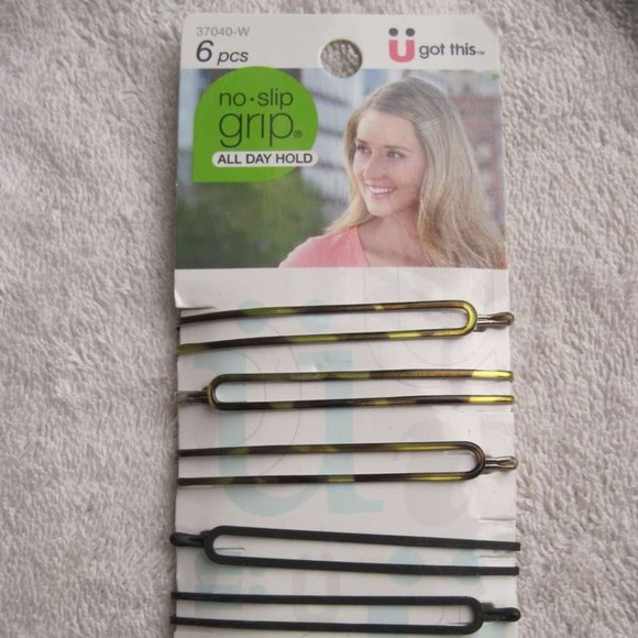 6 Scunci Open Design Betsy Metal Bobby Slide Hair Pin Silver Bronze Copper Black - Picture 7 of 12